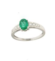 Anello Soranzo Gioielli Donna Pietre Preziose in Oro bianco Smeraldo 0.68 Ct BCO10367438 - BCO10367438